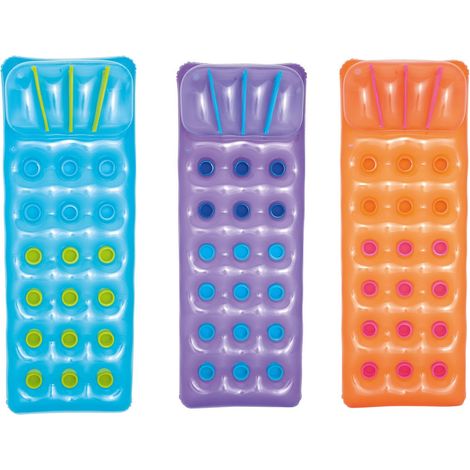 Colchón inflable para nadar 3 colores 188 x 71 cm Bestway 43015 naranja