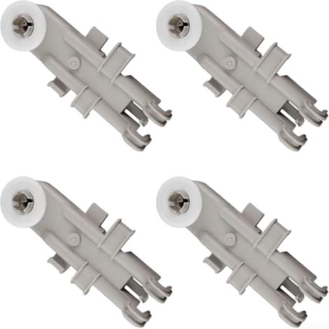 Lot de 4 rouleaux de rechange pour panier supérieur de lave-vaisselle Kenmore 8268743 - Roulettes lisses en plastique gris - 18 x 20 x 5 cm (1/5)