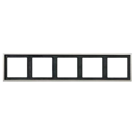 Jung Interrupteur noir acier inoxydable sans vis