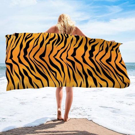 Serviette De Plage En Microfibre - 74 X 150 Cm - Anti-sable - Ultra Légère - Pour Voyage Piscine Et Extérieur - 1 Pièce