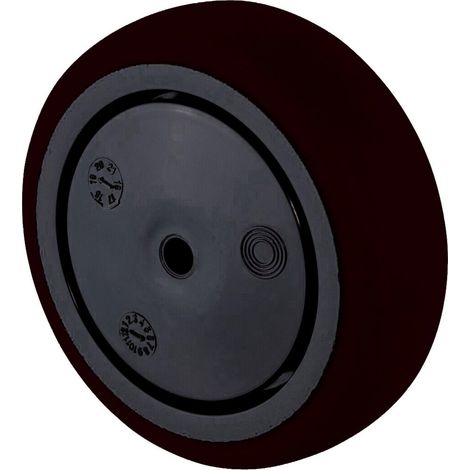 BS Rollen Gummirad 75mm schwarz Radkörper Kst schwarz., KL