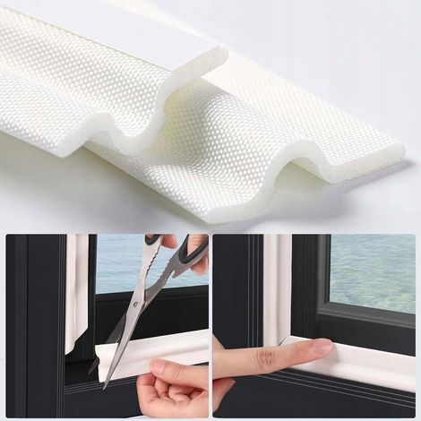 Nastro sigillante autoadesivo per porte e finestre, 5 m, bianco