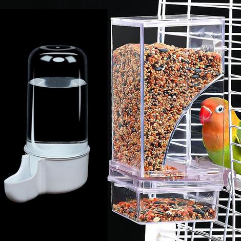 Distributeur de Nourriture et Abreuvoir Automatique pour Oiseaux, Ensemble 2 en 1 pour Cage (1/5)