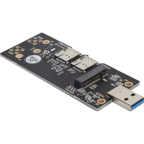 Adaptateur USB 3.0 Double Slot SIM pour Module 4G/5G NGFF M.2, Compatible Clé B et Réseaux 3G (1/5)