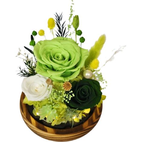 Flores preservadas bajo una cúpula de cristal: regalos para tu novia/esposa en el Día de Qixi, San Valentín, Navidad, graduación o cumpleaños.