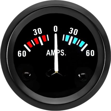 Misuratore di corrente per auto, motore da 2" e 52 mm, indicatore di corrente per circuito del veicolo, indicatore di corrente, manometro, indicatore di luce bianca, strumenti per test di corrente