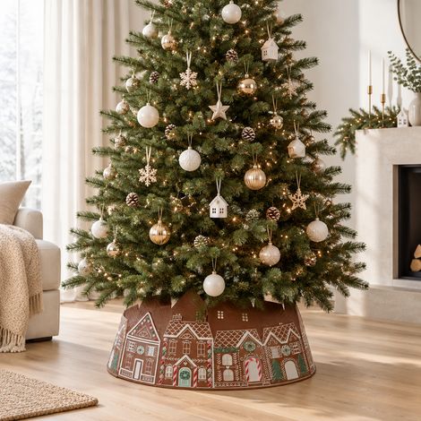 Copribase per albero con casette natalizie, diametro da 70 cm (1/5)