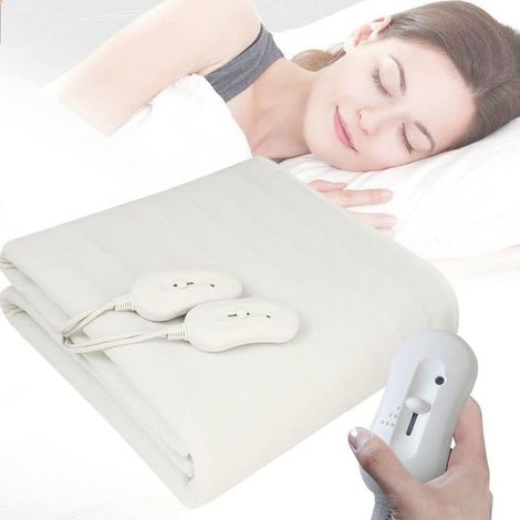Surmatelas Chauffant Électrique - CELLUSTOP - 160x140 cm - 3 Températures - 2 Télécommandes - Double Zone
