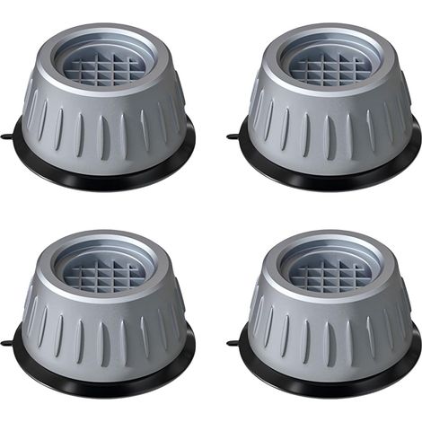 4 support universel pour machine à laver, base de coussinet de pied augmentant la hauteur, coussinet antichoc et antidérapant, cadre en plastique résistant à l'usure, gris (1/5)