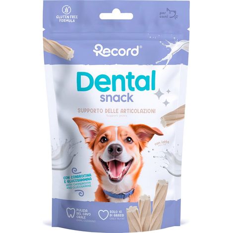Dentalsnack articolazioni snack per cani girandole 75 g latte