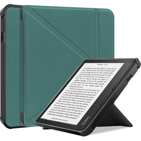 Housse Antichoc - KOBO - Sage - Ultra Mince - Support Triangulaire - Vert (1/4)