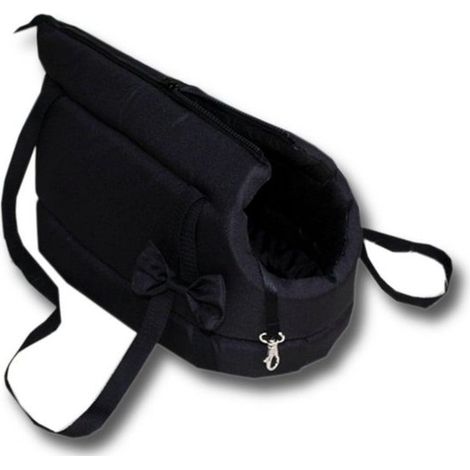 Sac de transport pour chien - petits chiens - sac de transport pour chien - noir - 36x19x23 cm - élégant - sac à bandoulière