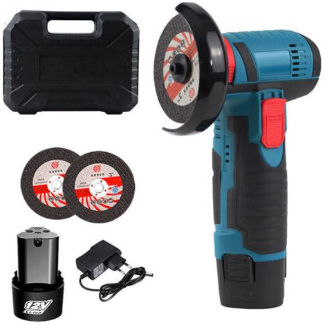 QORVA-Mini meuleuse d'angle sans fil 12V – Moteur Brushless – Protection contre surcharges – Pour métal, céramique et bois