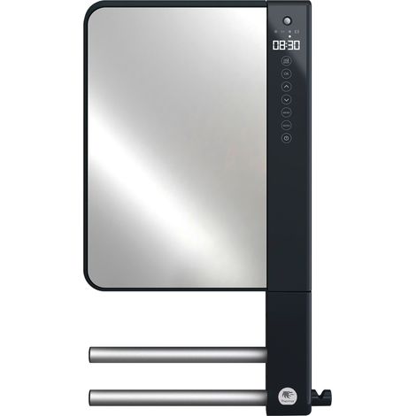 Asciugamano elettrico soffiato Illico 3 con barre e con specchio, Grigio scuro, 1800 W, Compatto - THERMOR - 491374 (1/4)