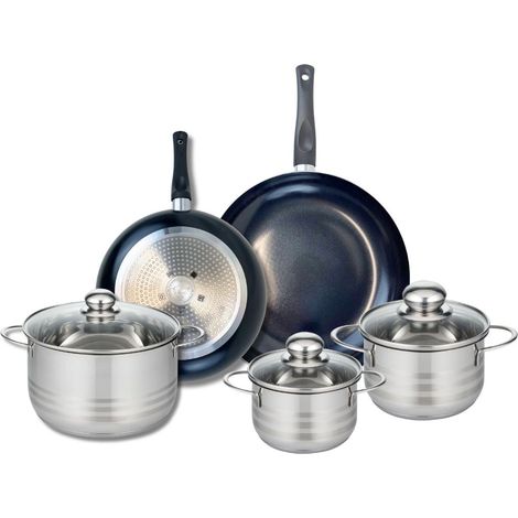 Ensemble de 2 Poêles de cuisson 24 et 28 cm et 3 faitouts 14, 16 et 20 cm Elo Prima Brillant (1/5)