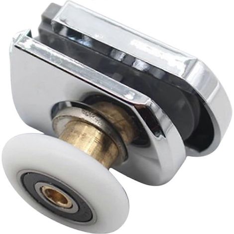 Roulettes pour porte de douche, diamètres 20 mm, 23 mm, 25 mm et 27 mm, vendues par lot de 1, 2 ou 4, pour portes de douche en verre et cabines de douche. (1/5)