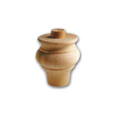 Gamba per Mobili a Cipolla in Legno di Ontano 70x75 mm Art.03.0111-0112 (1/2)