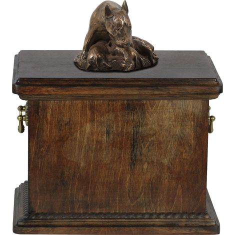 Bull Terrier, Bull Terrier III - urne funéraire pour chien, urne avec statuette, urne élégante de style classique par Art-Dog (1/5)