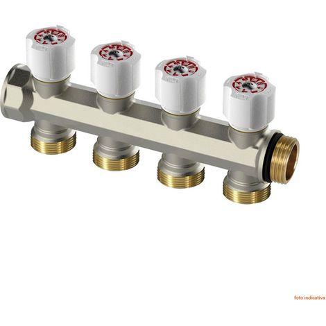 CI 490 N Collettore componibile serie EASY LOCK (interasse 40 mm) - 4 vie da 3/4" 507302N