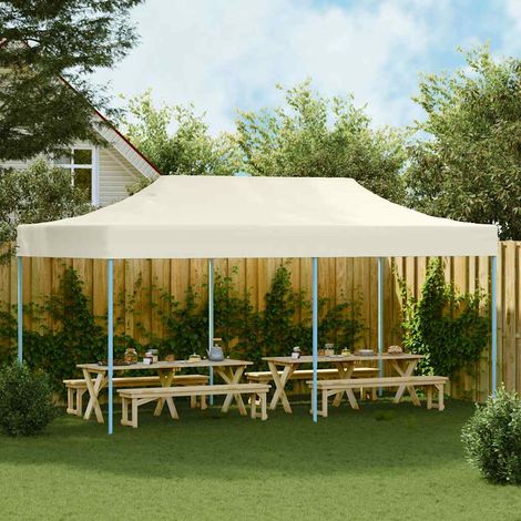 Faltzelt 3 x 6 m Cremeweiß