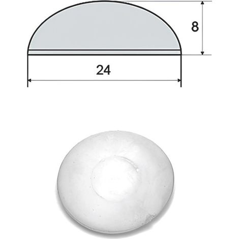 PARACOLPO ADESIVO MEZZALUNA IN GOMMA 4 PZ mm. 24x8 12.00 confezioni (1/2)