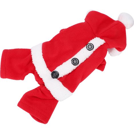 Vêtements d'hiver pour Noël : Sweat à capuche rouge mignon pour petits chiens, veste pour chiot, tenue M (1/5)
