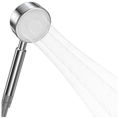 Hochdruck-Duschkopf aus Edelstahl 304, mit Halterung, Badezimmer-Duschkopf, einfache Installation, Silber