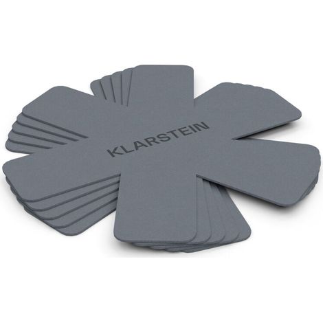 Klarstein Protege Poele et Casserole, Lot 5x Protection Poele en Feutrine, Set de Separateur Poele et Casserole, Protège Poele Feutrine, Protege Casserole et Poele de 38 cm, Protections pour Assiettes (1/4)