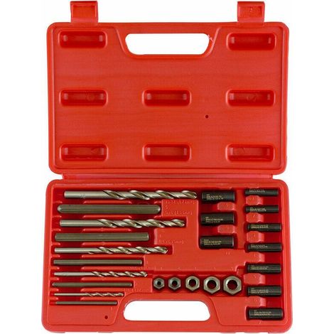 25-teiliger Schraubenausdreher-Spezialwerkzeugsatz (rote Box) (1/4)