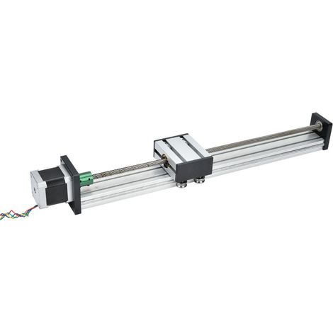 Vis sans fin trapézoïdale 0808 à un seul arbre, rail de guidage linéaire avec moteur 57, course utile 300 mm (1/5)