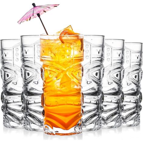 6 X 400ml Tiki-Gläser Bar-Halloween-Mai Tai-Zombie-Cocktails (1/5)