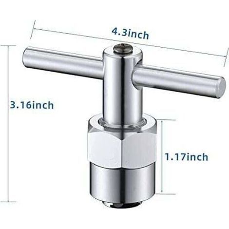 DBBEGK 104421 Extracteur de cartouche pour réparation et remplacement Moen Compatible avec les cartouches Moen 1200, 1222 et 1225 à poignée unique, outil de retrait de bobine de robinet de douche