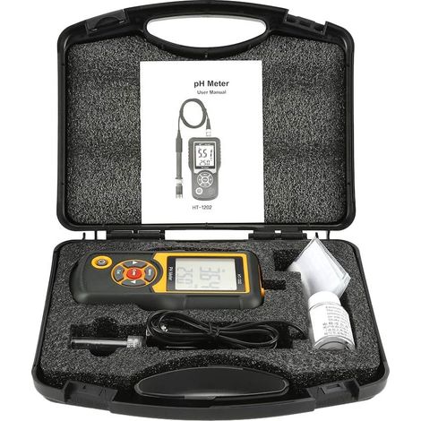 HT-1202 Numérique PH Mètre Autocollants panneau d'interrupteurs Eau Testeur De Température 014PH (1/5)
