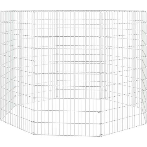 Maison Exclusive - Recinto per animali all'aperto 8 pannelli 54x100 cm in ferro zincato (1/5)