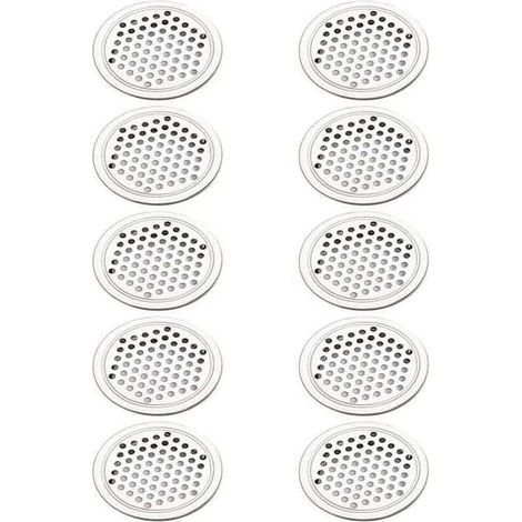 Ulisem 20 Stück runde Lüftungsgitter aus Edelstahl für Schrank, Luftauslass, Lüftungsgitter für Küchenmöbel, Lüftungsschlitze (53 mm) (1/4)