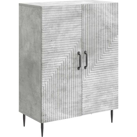 vidaXL  Sideboard  Concrete Grey 66 x 34.5 x 89.5 cm Engineered Wood
