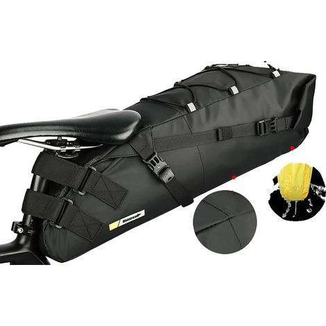 Alforja para bicicleta, capacidad ampliable, diseño impermeable, 13 L (1/2)