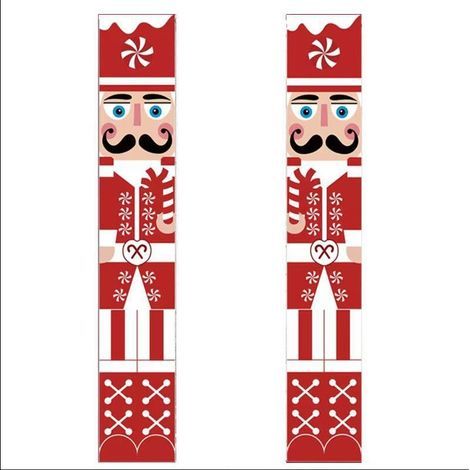 Nussknacker-Soldat-Verandaschild, Türbanner, Weihnachtszuckerstange, süßeste Weihnachtsdekoration für drinnen und draußen (1/5)