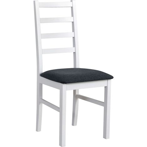 Selsey NICELLA - Silla de comedor acolchada - gris oscuro/blanco