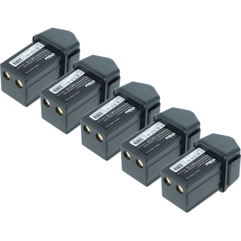 vhbw 5x Batterie remplacement pour Elca REC-PINC-07J, PINC 07MH, PINC-07MH pour télécommande remote control (700mAh, 7,2V, NiMH)