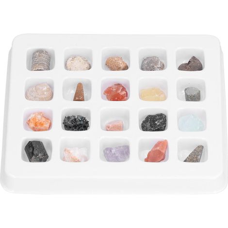 Set aus 20 naturfarbenen Kristallsteinen, Chakra-Heilungs-Mineralienornamente für Kinder, Lehrer und Sammler (1/5)