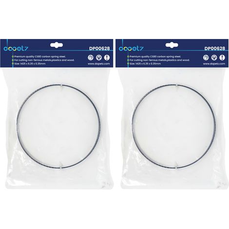Dapetz ® 1425-millimeter (56" inches) Bandsaw Blades 6.35mm Width 10tpi Skip Blade 1/4" for Cutting Metal Wood Plastics PVC Foam Carbon Steel foam band saw. Pack of 2 (1/5)