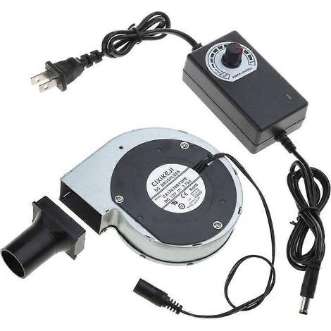 Souffleur turbo sans balais DC 25W, conduit d'air de 3,3 cm de diamètre, ventilateur de cuisson extérieur pour barbecue et camping.