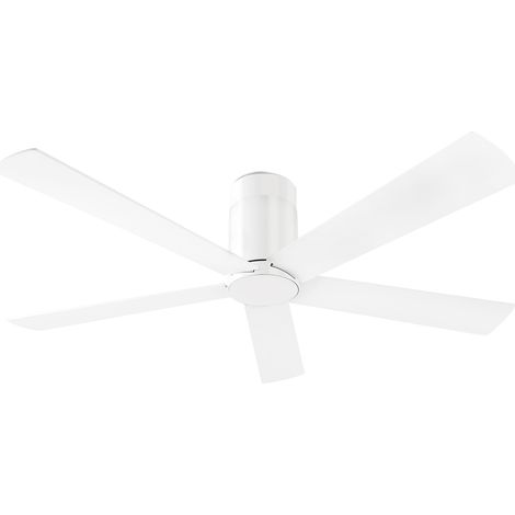 Forlight Rodas - Ventilateur de Plafond avec Lumière LED Diamètre 21.5cm. Structure en Bois. Coloris Blanc (1/5)