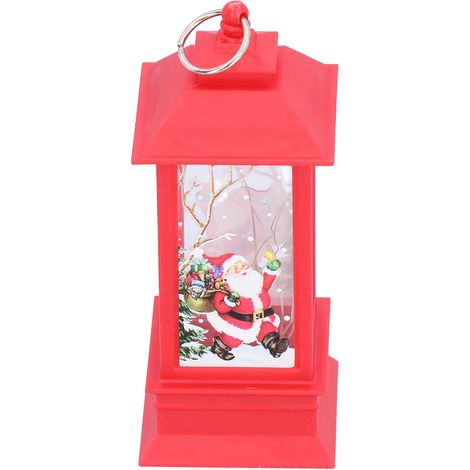 Lampe de Noël décorative lumineuse LED portable, petite lampe suspendue, ornements du Père Noël, cadeau pour enfants, rouge (1/5)