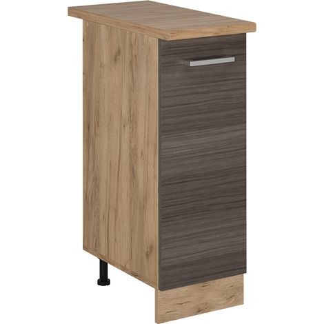Armadio cucina dispensa alto R-Line, Grigio nobile, 30 cm , PL Rovere, Vicco