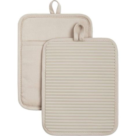 Un lot de 2 tapis de cuisson en silicone de couleur unie, isolants thermiques, résistants aux hautes températures et antidérapants,Beige. (1/5)