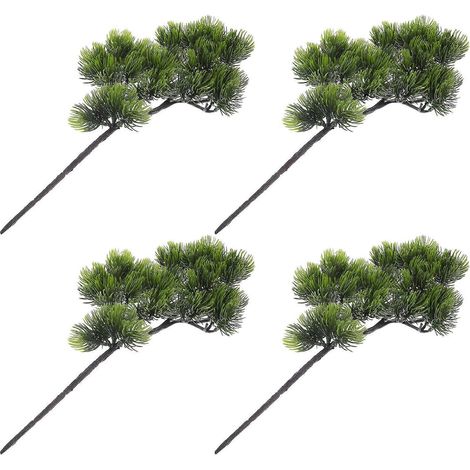 Feuilles de pin artificielles pour décoration (4 pièces) - Artisanat de Noël (1/5)