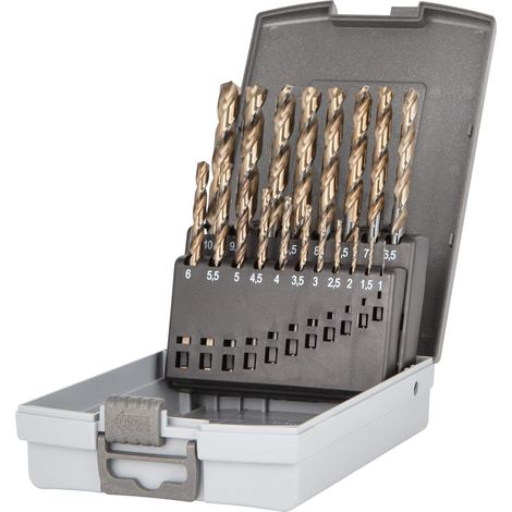 KRINO Serie assortimento 19 punte HSS-G rettificate corte finitura brillante