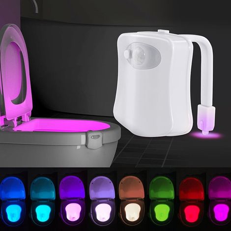 Lampe UV pour Cuve de Toilette - Désinfection Automatique - Lumière Nocturne avec Détection de Mouvement - 16 Couleurs - Fonction Aromathérapie - 1 Pièce (1/5)